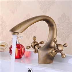 Rubeno Antique Brass Sink Faucet