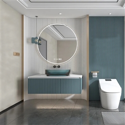 Bathselect Hotel Luxury Cabinet Vanity Modern Set Floating Wood Bathroom Sink