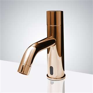 Brass Rose Gold Commercial Automatic Motion Sensor Faucet