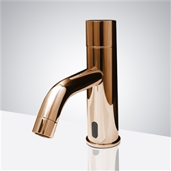 For Luxury Suite Brass Rose Gold Commercial Automatic Motion Sensor Faucet