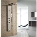 Bath Rainfall&Waterfall Shower Panel Wall Mount Brushed Nickle Thermostatic Shower Set