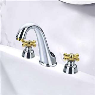 Leo Dual Handle  Brass Chrome Finish Faucet