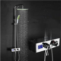 Turin Digital Display Shower System  Temperature Display Panel Thermostatic Shower Set