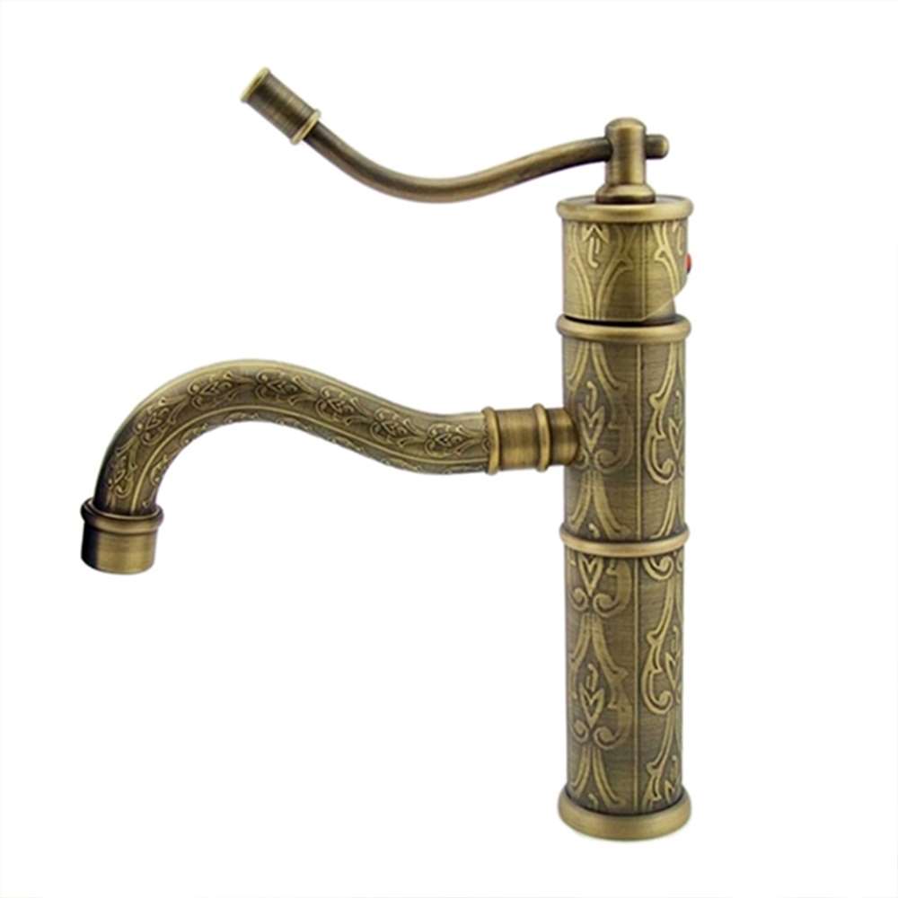 Discover our Lavorato Antique Single Handle Luxury Carved Sink Faucet At  BathSelect