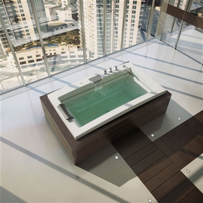 High-tech luxury 72" X 42" Acrylic Drop-In Bathtub Optional Whirlpool