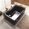 Hotel New 2 Person Jetted Whirlpool Massage Hydrotherapy Bathtub Tub Indoor - BLACK