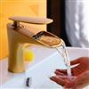 Brio Gold Bathroom Water Fall Faucet - Brass Material Single Lever Hot and Cold