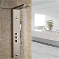 Luxury Digital Display Brushed Nickel Finish Shower Panel with Handheld Shower Head