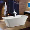 BathSelect Showers 67" Free Standing Acrylic Bathtub & Floor Tub Filler
