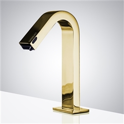 Hotel BathSelect Dual Function Automatic Deck Mount Gold Sensor Water Faucet and Soap Dispenser