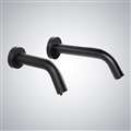 BathSelect Contemporary Commercial Wall Mount Sensor Faucet and Soap Dispenser in Matte Black