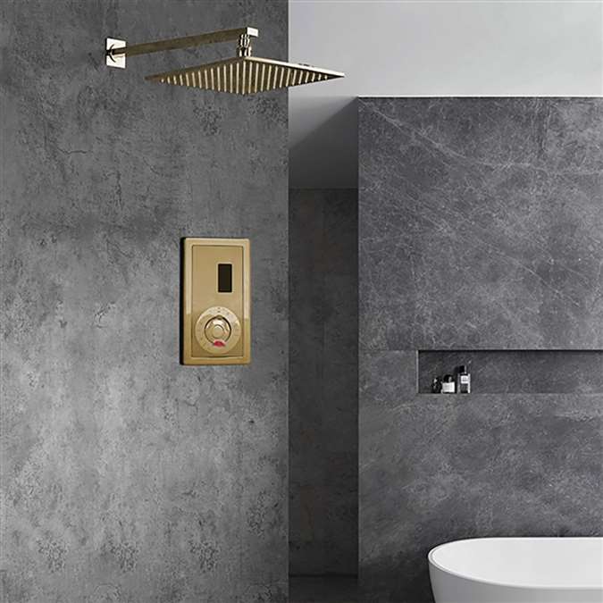 Brushed Gold Sensor Controlled Automatic Shower Set