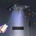 BathSelect 16" Remote Control Musical ORB Complete Ceiling Shower System