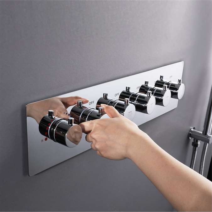 Five Function Chrome Diverter Shower Controller Mixer