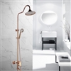 Dijon Rose Gold Wall Mounted Bathroom Rain Shower Set