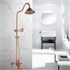Toulouse Rose Gold Wall Mounted Bathroom Rainfall Shower Set