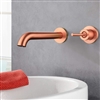 Creteil Hospitality Rose Gold Wall Mount Dual Hole Faucet with Single Handle