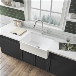 Geneva Pure Acrylic Rectangle Single Apron Front Sink Kitchen