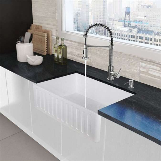 St. Gallen High Quality White Solid Surface Kitchen Basin