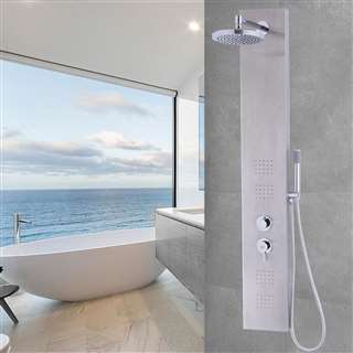 Brushed Stainless Steel Shower Panel