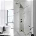 Dijon Stainless Steel Shower Panel Tower Rain & Waterfall Massage Body System with Tub Spout