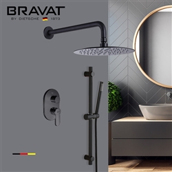 Bravat Hotel Thermostatic Dark Oil Rubbed Bronze Shower Set with 2-Way Concealed Shower Valve Mixer and Hand Shower