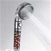 Oxgenics Hand Shower Adjustable 3 Mode High Pressure Water Saving Shower Head with Ion Balls