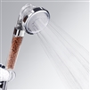 Handheld Water Saving With Negative Ion Ceramic Balls Oxygenics High Pressure Shower Head in Clear