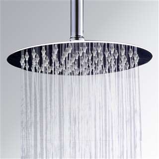 Oxygenics 10cm Stainless Steel Round Overhead Ultra-Thin High Pressure Shower Head