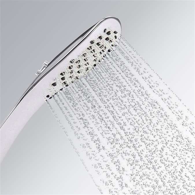 Ergonomic Handheld Water Saving Rainfall High Pressure Oxygenics White Shower Head