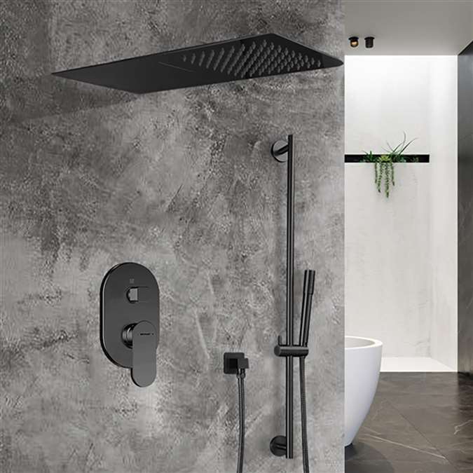 Bravat Shower Set With Valve Mixer Concealed Wall Mounted In Dark Oil Rubbed Bronze