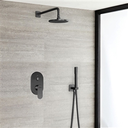 Bravat Shower Set With Valve Mixer Concealed Wall Mounted In Dark Oil Rubbed Bronze