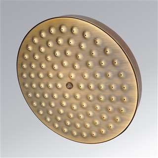 7-inches Antique Brass Water Saving Round Rainfall Bathroom Shower Head