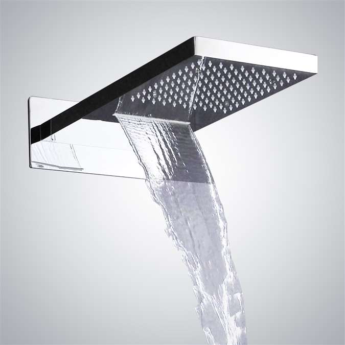 Wall Mounted Stainless Steel Chrome Polished Bathroom Shower Head with Embedded Box