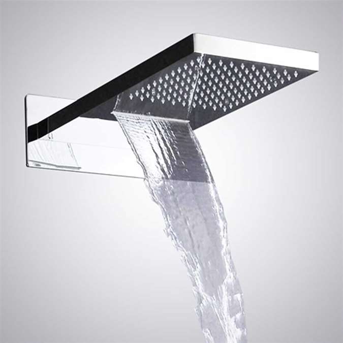 Hotel Wall Mounted Stainless Steel Chrome Polished Bathroom Shower Head with Embedded Box