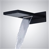 Wall Mounted Stainless Steel Matte Black Rainfall Waterfall Shower Head with Embedded Box – Modern Bathroom Fixture