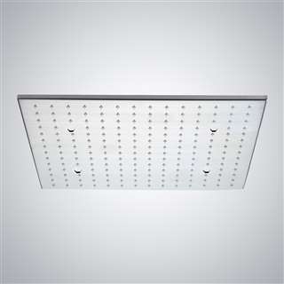 Ceiling Mounted 2 Functions Stainless Steel Chrome Polished Big Square Shower Head with 4 Shower Arms