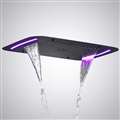 Rectangular LED rainfall shower head with touch controls