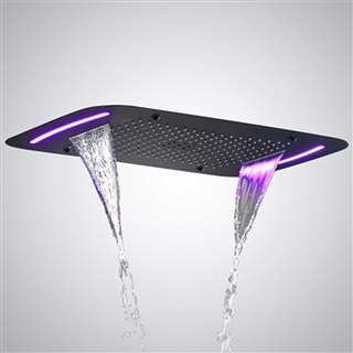 Large Ceiling Mounted Bath Touch Panel Shower Head with LED