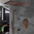 Bravat Shower Set With Valve Mixer Concealed Wall Mounted In Light Oil Rubbed Bronze