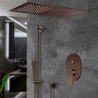 Bravat Shower Set With Valve Mixer Concealed Wall Mounted In Light Oil Rubbed Bronze