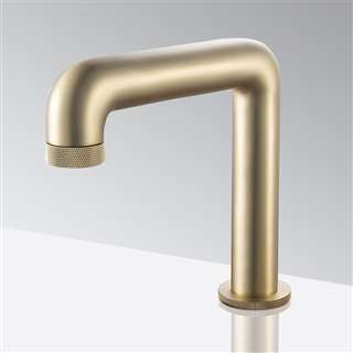 BathSelect Commercial Brushed Gold Touchless Motion Sensor Faucet