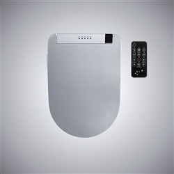 BathSelect High Quality Intelligent Smart Toilet Seat Cover With LED Light In Silver Finish