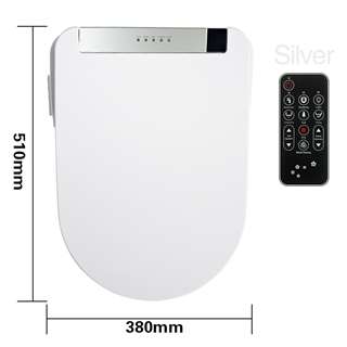 BathSelect High Quality Intelligent Smart Toilet Seat Cover In White-Silver Color Control