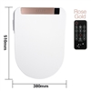 BathSelect High Quality Intelligent Smart Toilet Seat Cover In White-Rose Gold Color Control