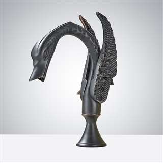 BathSelect Oil Rubbed Bronze Screwed Wing Swan Commercial Motion Sensor Faucet