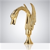 Hospitality BathSelect Gold Screwed Wing Swan Commercial Motion Sensor Faucet