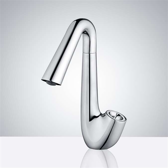 BathSelect Chrome Trumpet Style Commercial Motion Sensor Faucet