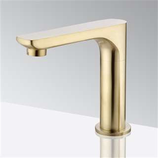 BathSelect Commercial Brushed Gold Touchless Automatic Sensor Faucet