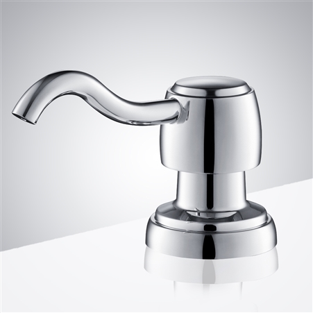 Buy Agra Solid Brass Chrome Finish Commercial Manual Liquid Soap Dispenser